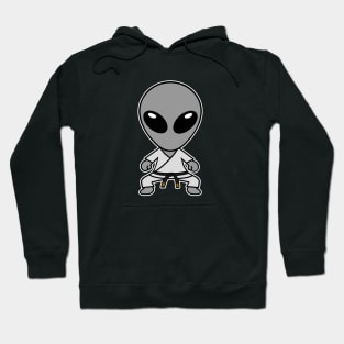 Karate Gray Space Alien Hoodie